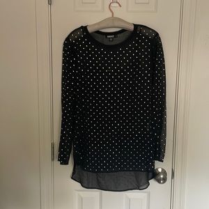 Sheer studded DKNY Top